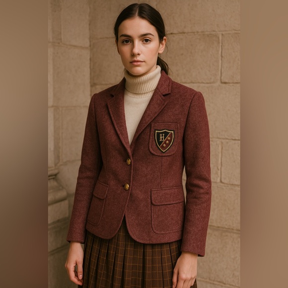 Tommy Hilfiger Jackets & Blazers - Tommy Hilfiger Maroon‎ Dark Red Womens Blazer size 6